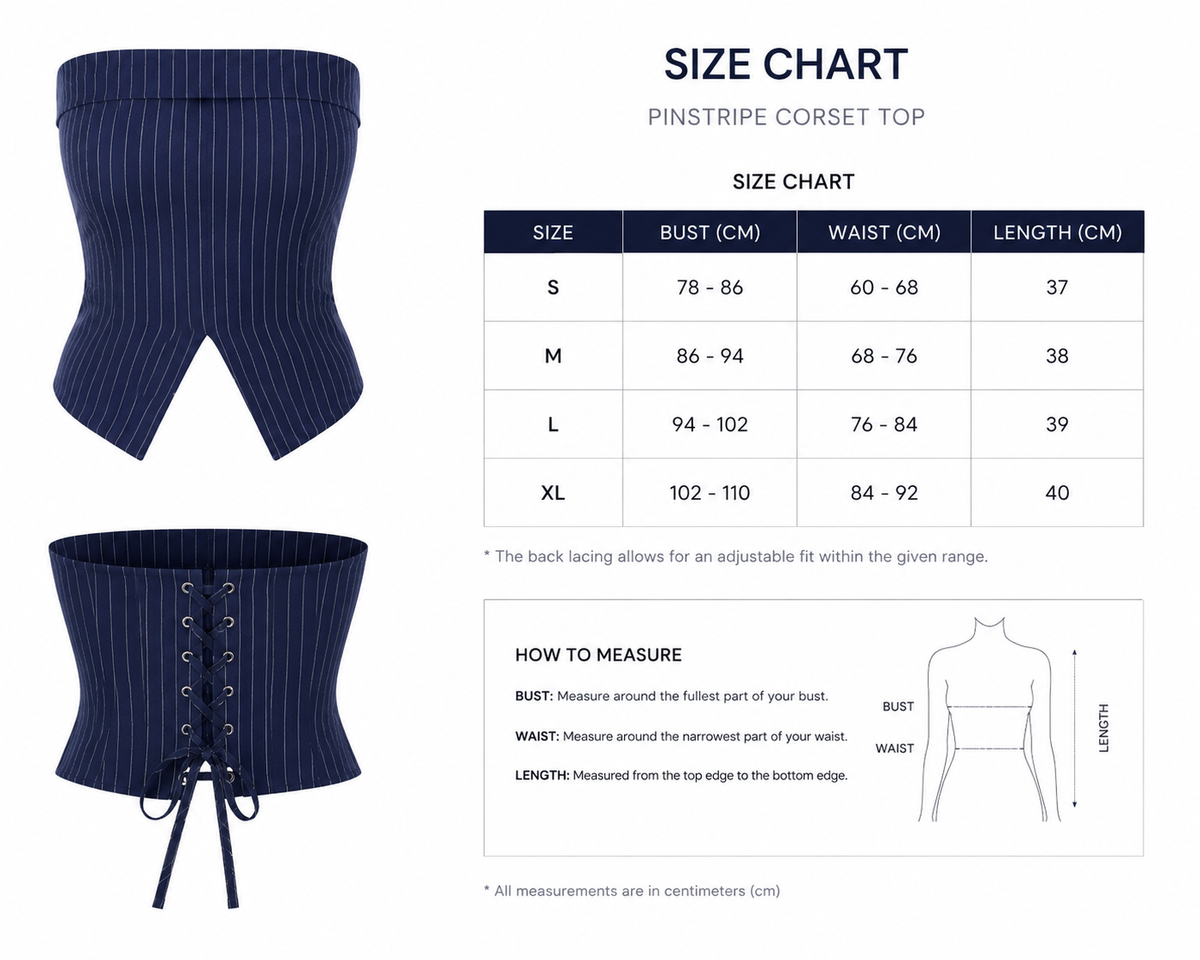 Pinstripe Corset Top
